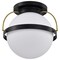 Nuvo Lakeshore 1-Light Large Flush Matte Black & Natural Brass White Opal Glass 60/7772 - alternate 7